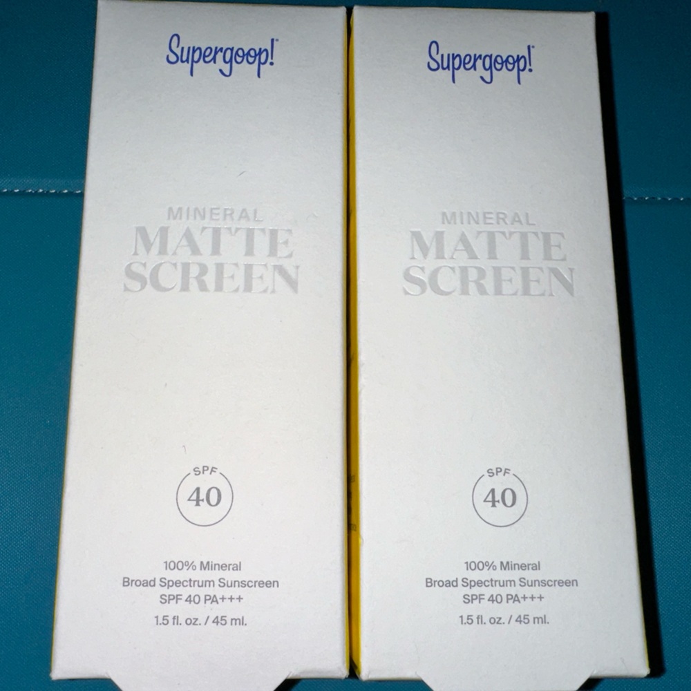 Supergoop Mineral Mattescreen SPF 40 Bundle of 2 items @ 1.5 fl oz each.
